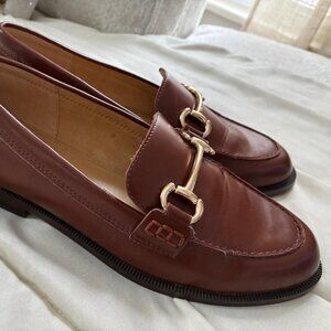EUC Women's J.Crew Classic Horsebit Loafers Flats Shoes Antique Oak Brown Sz 7
